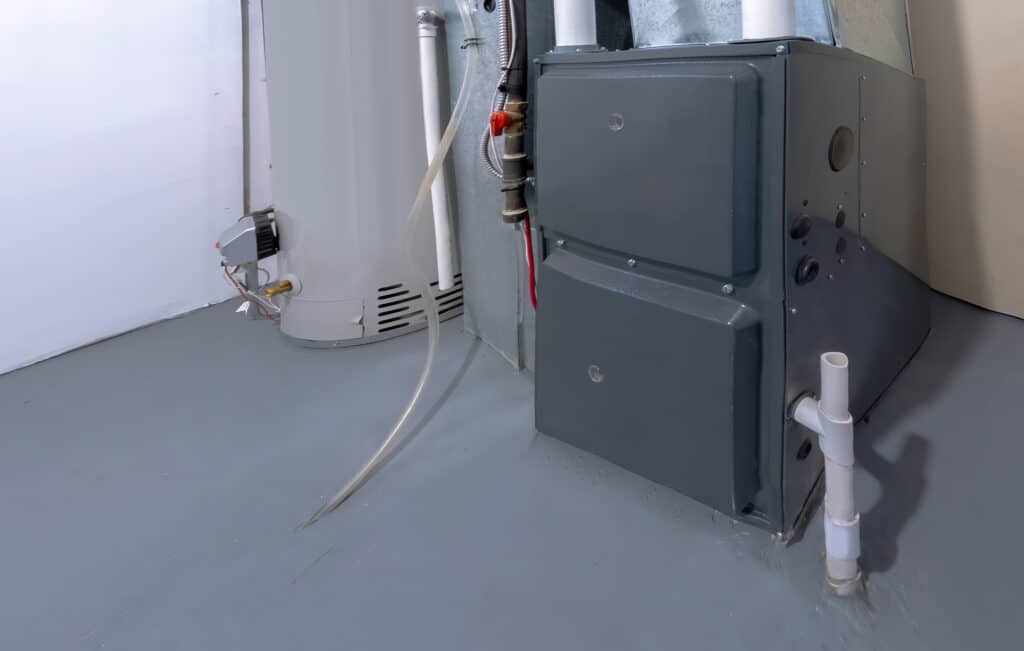 Small furnace in basement of Ohio home
