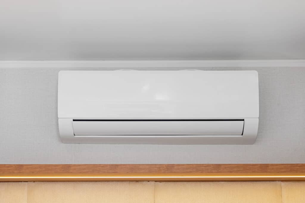 Ductless HVAC on a wall